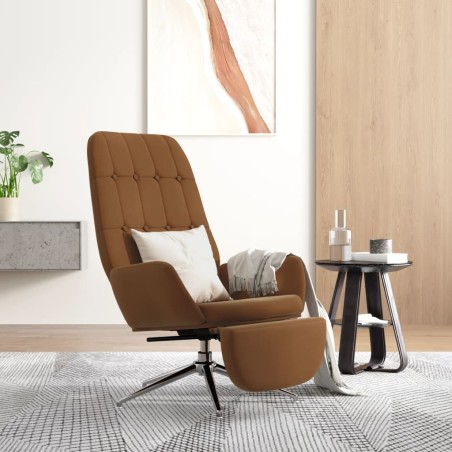 vidaXL Relaxsessel mit Fußstütze Braun Mikrofaser-Gewebe