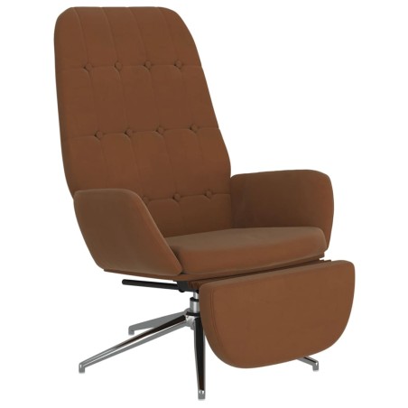 vidaXL Relaxsessel mit Fußstütze Braun Mikrofaser-Gewebe