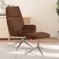 vidaXL Relaxsessel mit Hocker Braun Mikrofasergewebe vidaXL Relaxsessel mit Hocker Braun Mikrofasergewebe