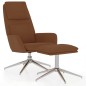 vidaXL Relaxsessel mit Hocker Braun Mikrofasergewebe vidaXL Relaxsessel mit Hocker Braun Mikrofasergewebe