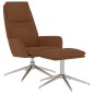 vidaXL Relaxsessel mit Hocker Braun Mikrofasergewebe vidaXL Relaxsessel mit Hocker Braun Mikrofasergewebe
