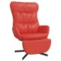 vidaXL Relaxsessel mit Fußteil Rot Kunstleder vidaXL Relaxsessel mit Fußteil Rot Kunstleder