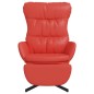 vidaXL Relaxsessel mit Fußteil Rot Kunstleder vidaXL Relaxsessel mit Fußteil Rot Kunstleder