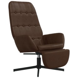 vidaXL Relaxsessel mit Fußstütze Glänzend Braun Kunstleder