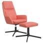 vidaXL Relaxsessel mit Hocker Rosa Samt vidaXL Relaxsessel mit Hocker Rosa Samt