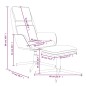vidaXL Relaxsessel mit Hocker Rosa Samt vidaXL Relaxsessel mit Hocker Rosa Samt