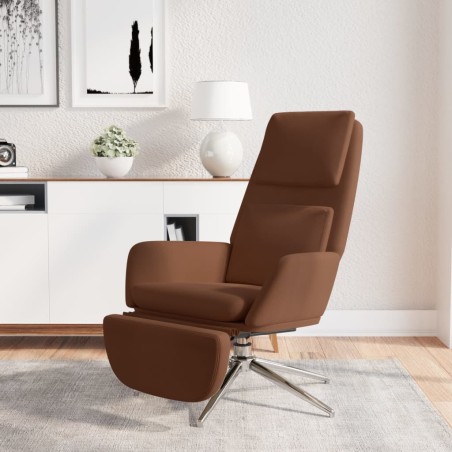 vidaXL Relaxsessel mit Fußstütze Braun Mikrofasergewebe