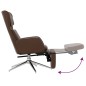 vidaXL Relaxsessel mit Fußstütze Glänzend Braun Kunstleder vidaXL Relaxsessel mit Fußstütze Glänzend Braun Kunstleder