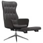 vidaXL Relaxsessel mit Fußstütze Glänzend Schwarz Kunstleder vidaXL Relaxsessel mit Fußstütze Glänzend Schwarz Kunstleder