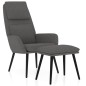 vidaXL Relaxsessel mit Hocker Hellgrau Stoff vidaXL Relaxsessel mit Hocker Hellgrau Stoff