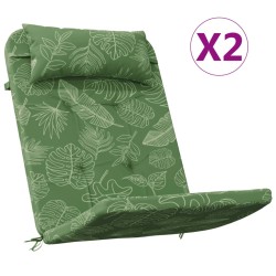 Adirondack-Auflagen 2 Stk. Blattmuster Oxford-Gewebe