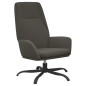 vidaXL Relaxsessel mit Hocker Dunkelgrau Samt vidaXL Relaxsessel mit Hocker Dunkelgrau Samt