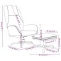 vidaXL Relaxsessel mit Hocker Dunkelgrau Samt vidaXL Relaxsessel mit Hocker Dunkelgrau Samt