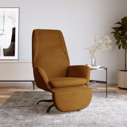 vidaXL Relaxsessel mit Fußstütze Braun Samt