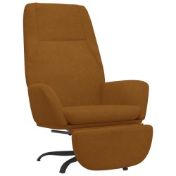 vidaXL Relaxsessel mit Fußstütze Braun Samt