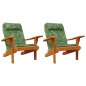 Adirondack-Auflagen 2 Stk. Blattmuster Oxford-Gewebe Adirondack-Auflagen 2 Stk. Blattmuster Oxford-Gewebe