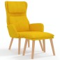 vidaXL Relaxsessel mit Hocker Senfgelb Samt vidaXL Relaxsessel mit Hocker Senfgelb Samt