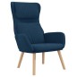 vidaXL Relaxsessel mit Hocker Blau Samt vidaXL Relaxsessel mit Hocker Blau Samt