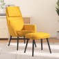 vidaXL Relaxsessel mit Hocker Senfgelb Stoff vidaXL Relaxsessel mit Hocker Senfgelb Stoff