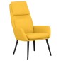 vidaXL Relaxsessel mit Hocker Senfgelb Stoff vidaXL Relaxsessel mit Hocker Senfgelb Stoff