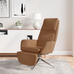vidaXL Relaxsessel mit Fußstütze Taupe Mikrofasergewebe