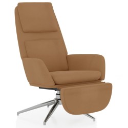 vidaXL Relaxsessel mit Fußstütze Taupe Mikrofasergewebe