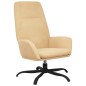vidaXL Relaxsessel mit Hocker Creme Mikrofasergewebe vidaXL Relaxsessel mit Hocker Creme Mikrofasergewebe