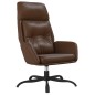 vidaXL Relaxsessel mit Hocker Glänzend Braun Kunstleder vidaXL Relaxsessel mit Hocker Glänzend Braun Kunstleder