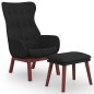 vidaXL Relaxsessel mit Hocker Schwarz Stoff vidaXL Relaxsessel mit Hocker Schwarz Stoff