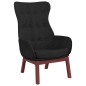 vidaXL Relaxsessel mit Hocker Schwarz Stoff vidaXL Relaxsessel mit Hocker Schwarz Stoff