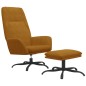 vidaXL Relaxsessel mit Hocker Braun Samt vidaXL Relaxsessel mit Hocker Braun Samt