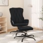 vidaXL Relaxsessel mit Hocker Schwarz Kunstleder vidaXL Relaxsessel mit Hocker Schwarz Kunstleder