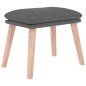 vidaXL Relaxsessel mit Hocker Hellgrau Stoff vidaXL Relaxsessel mit Hocker Hellgrau Stoff