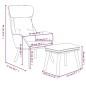 vidaXL Relaxsessel mit Hocker Hellgrau Stoff vidaXL Relaxsessel mit Hocker Hellgrau Stoff