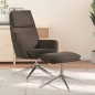 vidaXL Relaxsessel mit Hocker Dunkelgrau Mikrofasergewebe vidaXL Relaxsessel mit Hocker Dunkelgrau Mikrofasergewebe