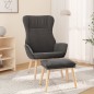 vidaXL Relaxsessel mit Hocker Dunkelgrau Stoff vidaXL Relaxsessel mit Hocker Dunkelgrau Stoff