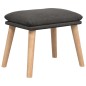 vidaXL Relaxsessel mit Hocker Dunkelgrau Stoff vidaXL Relaxsessel mit Hocker Dunkelgrau Stoff