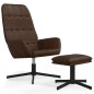 vidaXL Relaxsessel mit Hocker Glänzend Braun Kunstleder vidaXL Relaxsessel mit Hocker Glänzend Braun Kunstleder