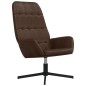 vidaXL Relaxsessel mit Hocker Glänzend Braun Kunstleder vidaXL Relaxsessel mit Hocker Glänzend Braun Kunstleder