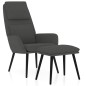 vidaXL Relaxsessel mit Hocker Dunkelgrau Stoff vidaXL Relaxsessel mit Hocker Dunkelgrau Stoff