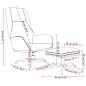 vidaXL Relaxsessel mit Hocker Taupe Mikrofasergewebe vidaXL Relaxsessel mit Hocker Taupe Mikrofasergewebe
