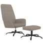 vidaXL Relaxsessel mit Hocker Hellgrau Samt vidaXL Relaxsessel mit Hocker Hellgrau Samt