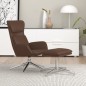 vidaXL Relaxsessel mit Hocker Glänzend Braun Kunstleder vidaXL Relaxsessel mit Hocker Glänzend Braun Kunstleder