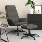 vidaXL Relaxsessel mit Hocker Dunkelgrau Samt vidaXL Relaxsessel mit Hocker Dunkelgrau Samt