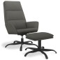 vidaXL Relaxsessel mit Hocker Dunkelgrau Samt vidaXL Relaxsessel mit Hocker Dunkelgrau Samt