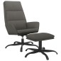 vidaXL Relaxsessel mit Hocker Dunkelgrau Samt vidaXL Relaxsessel mit Hocker Dunkelgrau Samt