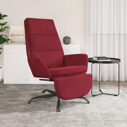 vidaXL Relaxsessel mit Fußstütze Weinrot Samt