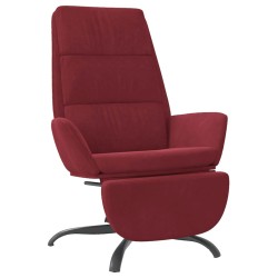 vidaXL Relaxsessel mit Fußstütze Weinrot Samt