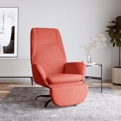 vidaXL Relaxsessel mit Fußstütze Rosa Samt