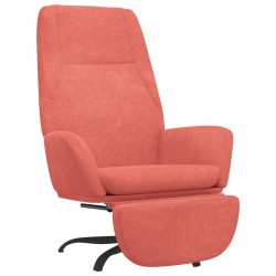 vidaXL Relaxsessel mit Fußstütze Rosa Samt